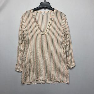 Tavik Women Long Sleeve Rayon Striped Blouse Shirt Top Size Medium M119 -23